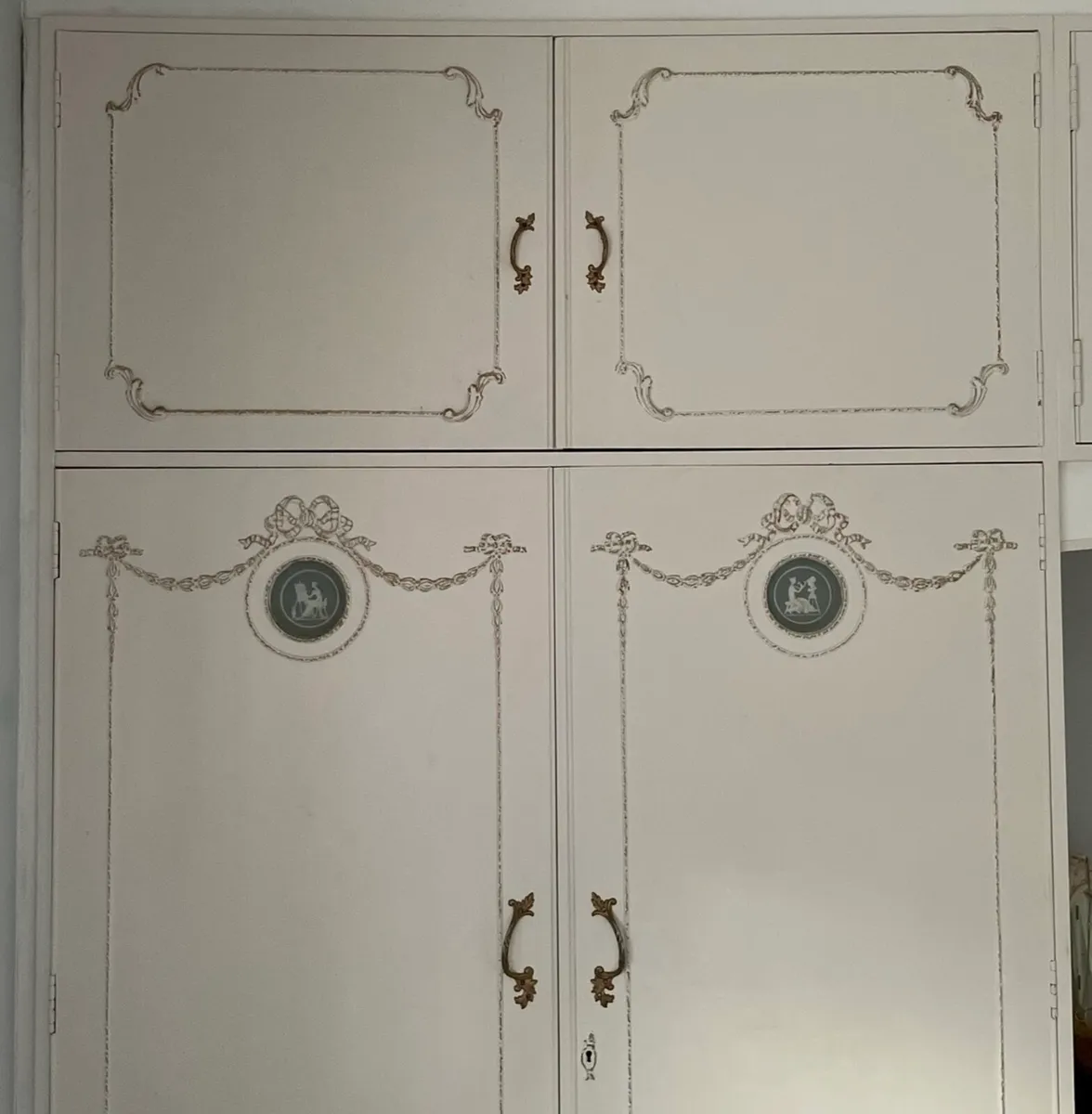 Vintage Wooden Doors & Vanity Mirror - Image 3