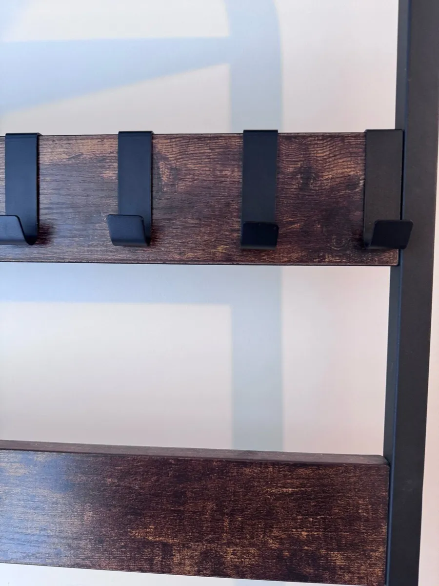 Coat Rack with Shoe Shelves and Bench - Image 2