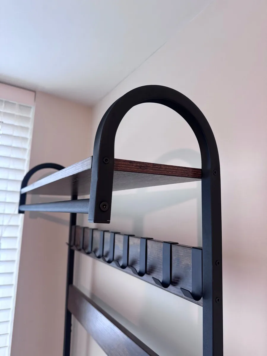 Coat Rack with Shoe Shelves and Bench - Image 3