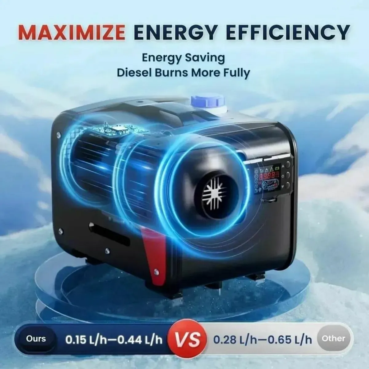 Diesel Heater Air 12V 8KW Portable with Bluetooth - Image 4