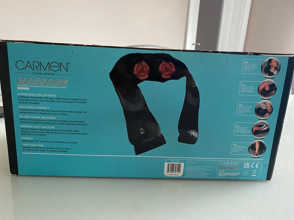 Back, Neck & Shoulder Massager With Heat - Image 2