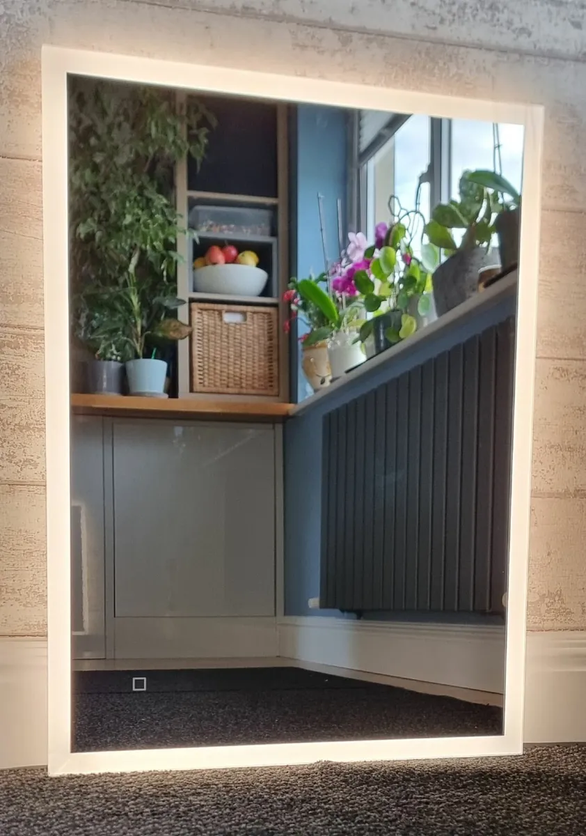 LED Bathroom Mirror Small Corner Damage (See pic) - Image 1