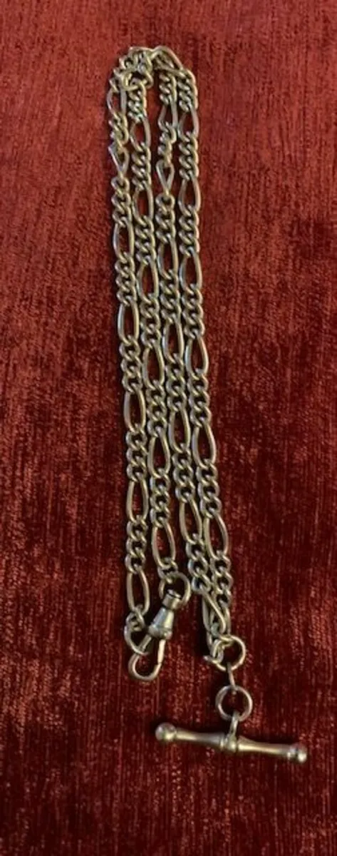Vintage Fob chain T-bar Silver - Image 1