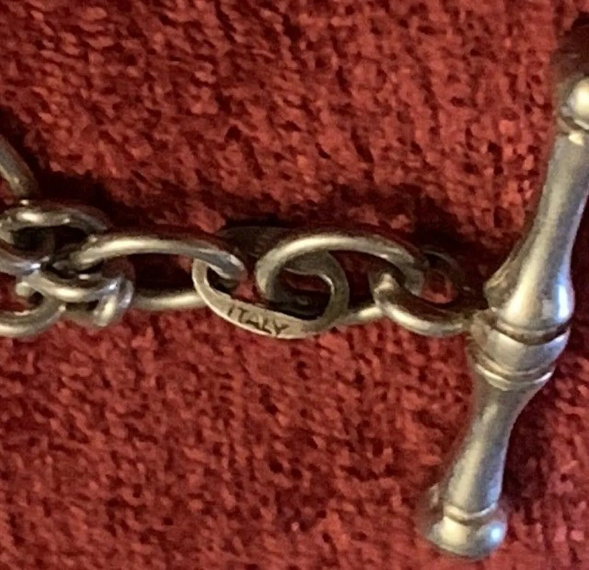Vintage Fob chain T-bar Silver - Image 3