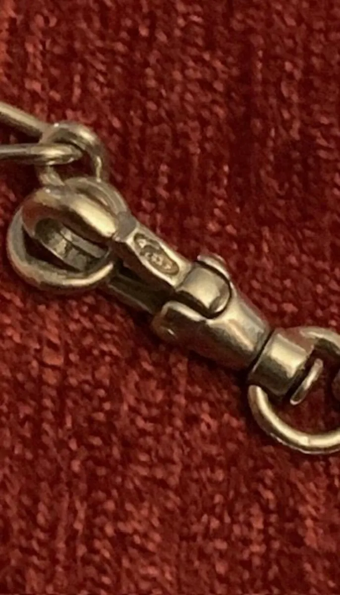 Vintage Fob chain T-bar Silver - Image 4