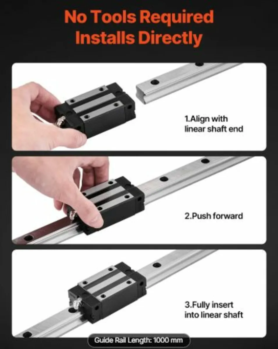 Linear Rail Guide Kit,HGR20,2Pcs 1000 mm (39.4 inc - Image 4