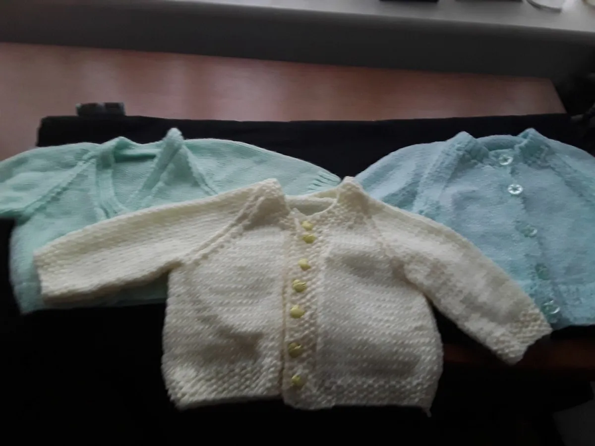 Brand new hand knitted baby cardigans - Image 1