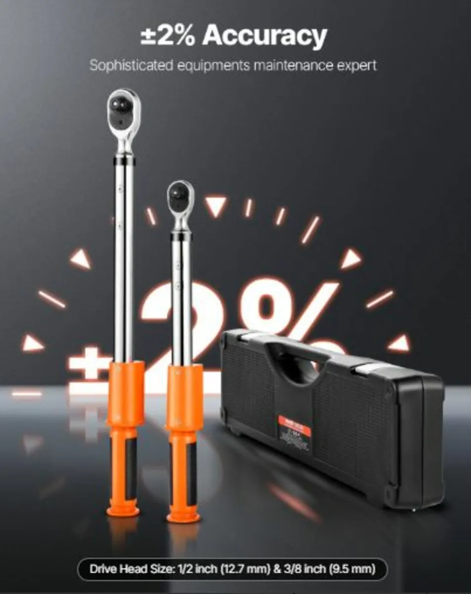 Digital Torque Wrench Set, 2 Pieces, 1/2, 3/8 Inch - Image 2