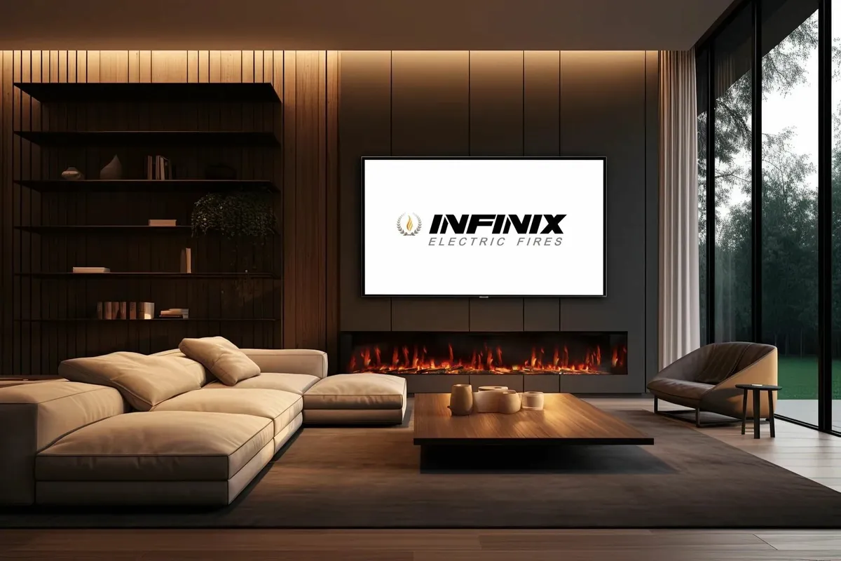 Media wall fireplace - Infinix Landscape - Image 4