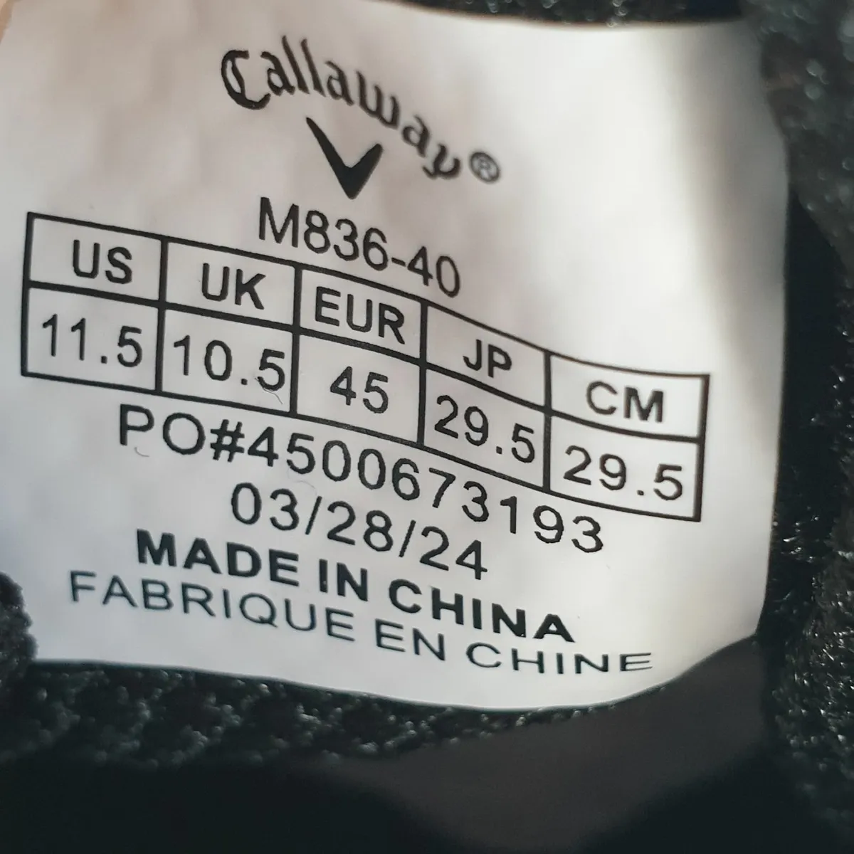 Callaway mens golf shoes size 10.5 EU 45 - Image 3