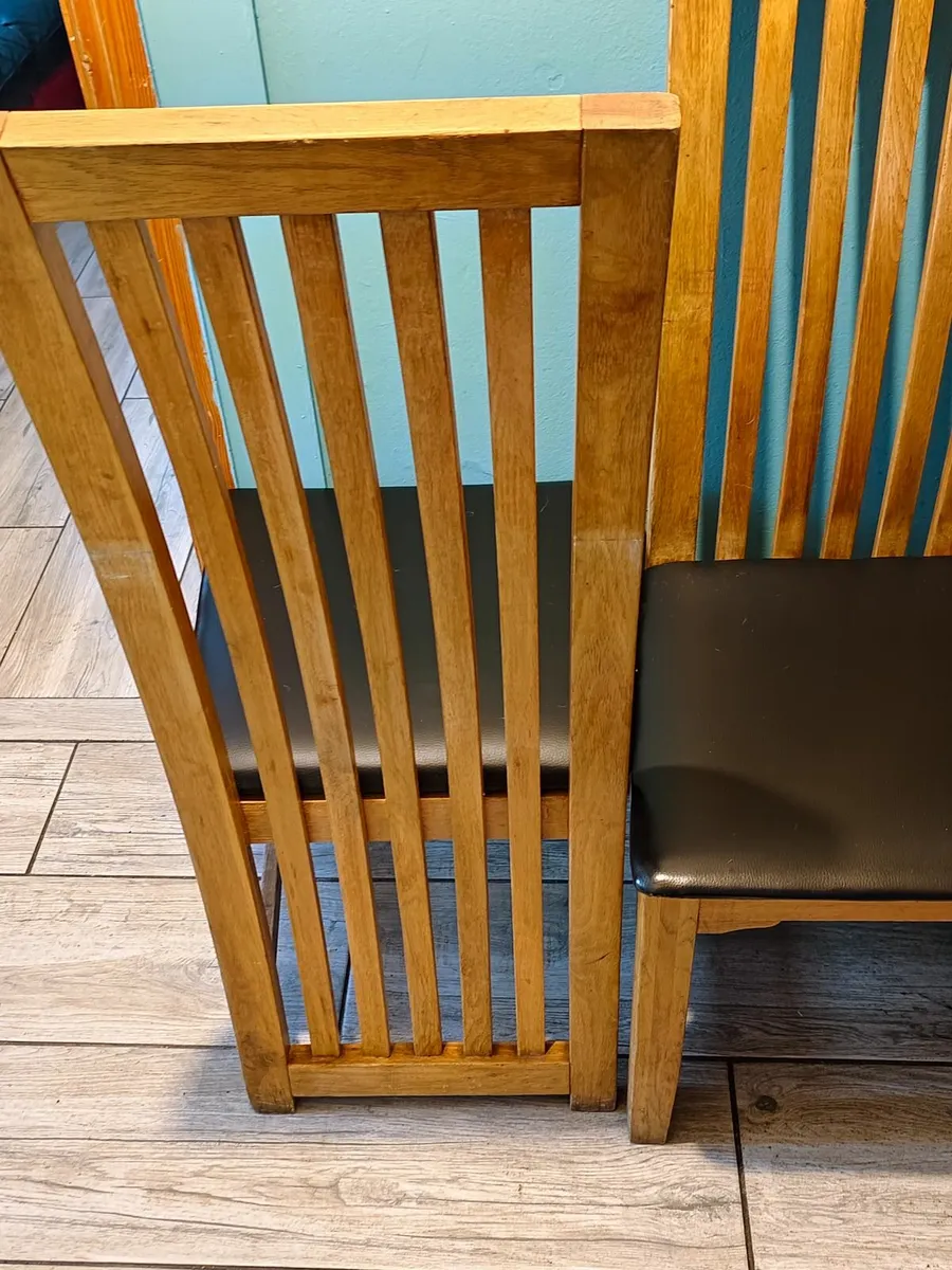 6  solid Oak kitchen chairs - Image 2