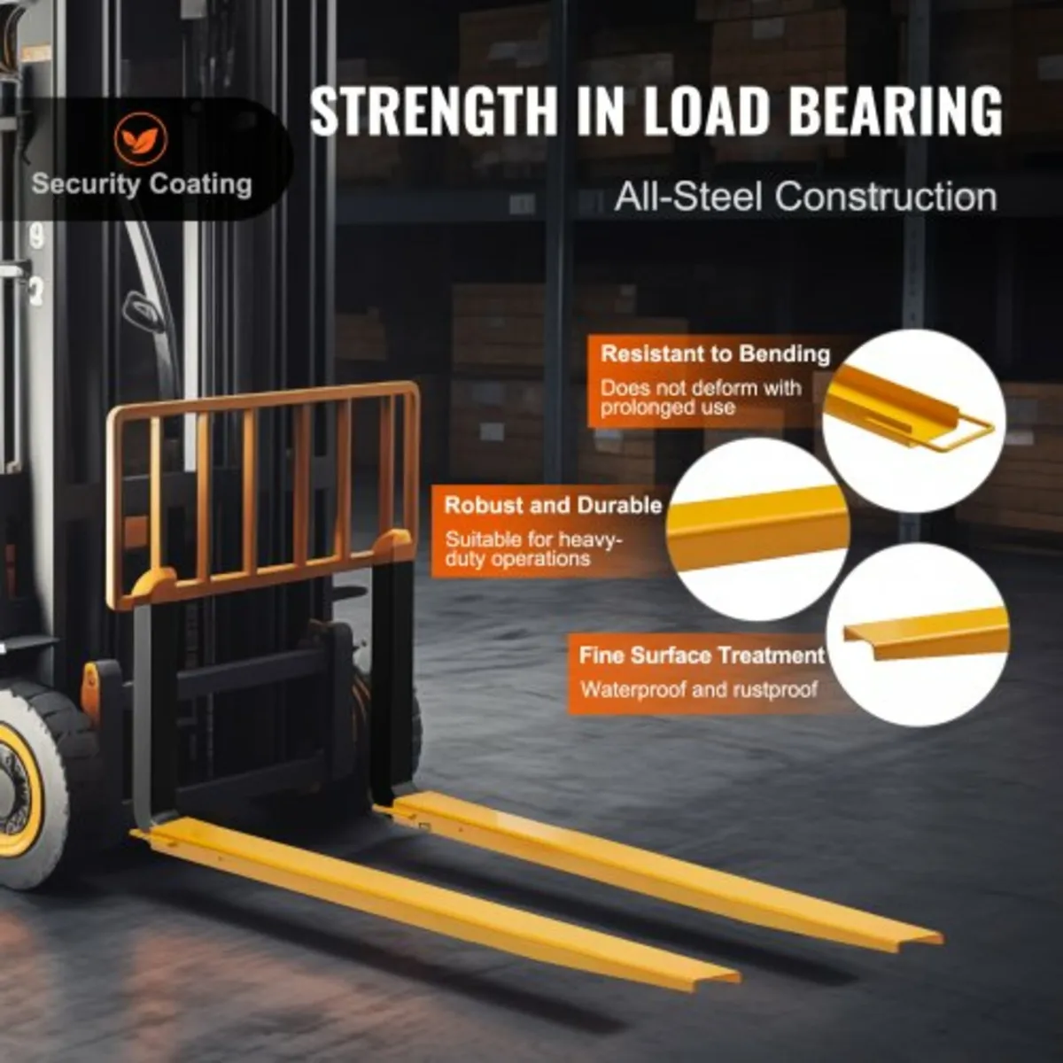 Fork Extensions, 96" Length 5.5" Width, Heavy Duty - Image 3