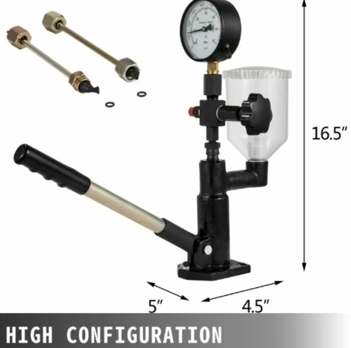 600 Bar Injector Tester 0.8L Fuel Pressure Gauge, - Image 4