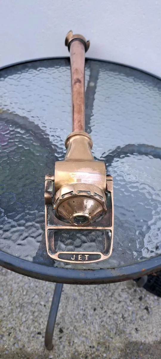Old brass  fire  mans hose - Image 3