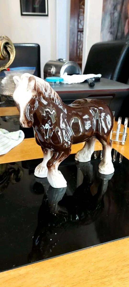 Vintage Ceramic 70's Shire Horse. - Image 1
