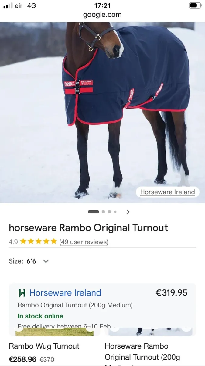 HorseWare Rambo Outdoor rug 6’6” - Image 2