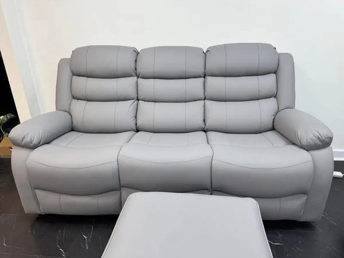 Roma 3+2 Leather Manual Recliner Sofa Sets - Image 4