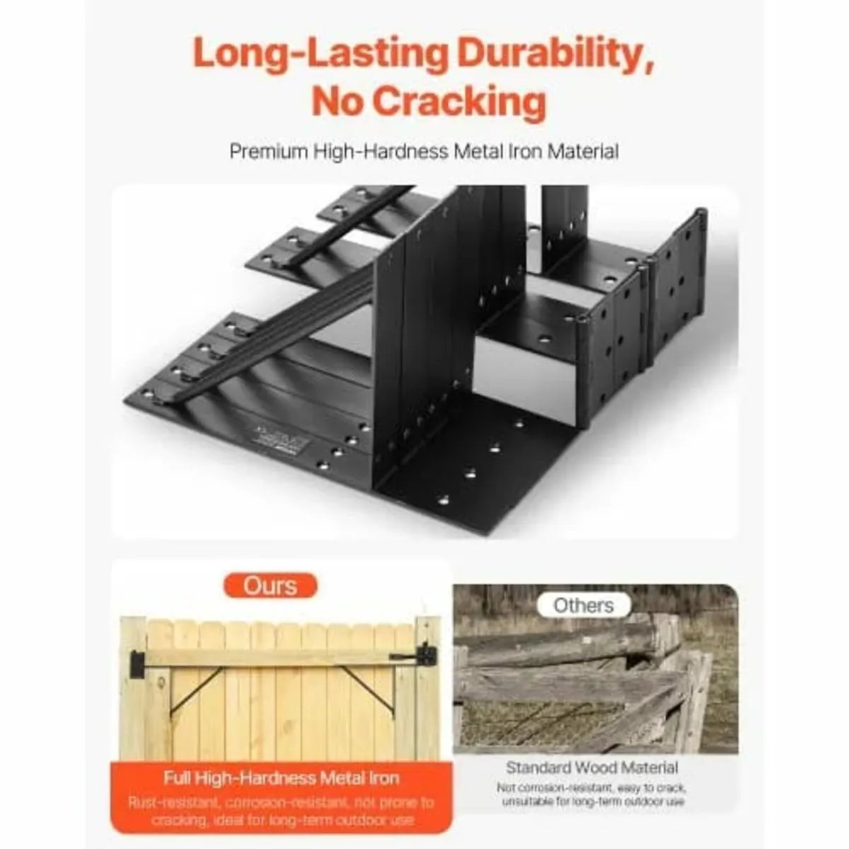 Gate Corner Brace Bracket, 2 Sets, Anti Sag Gate F - Image 2