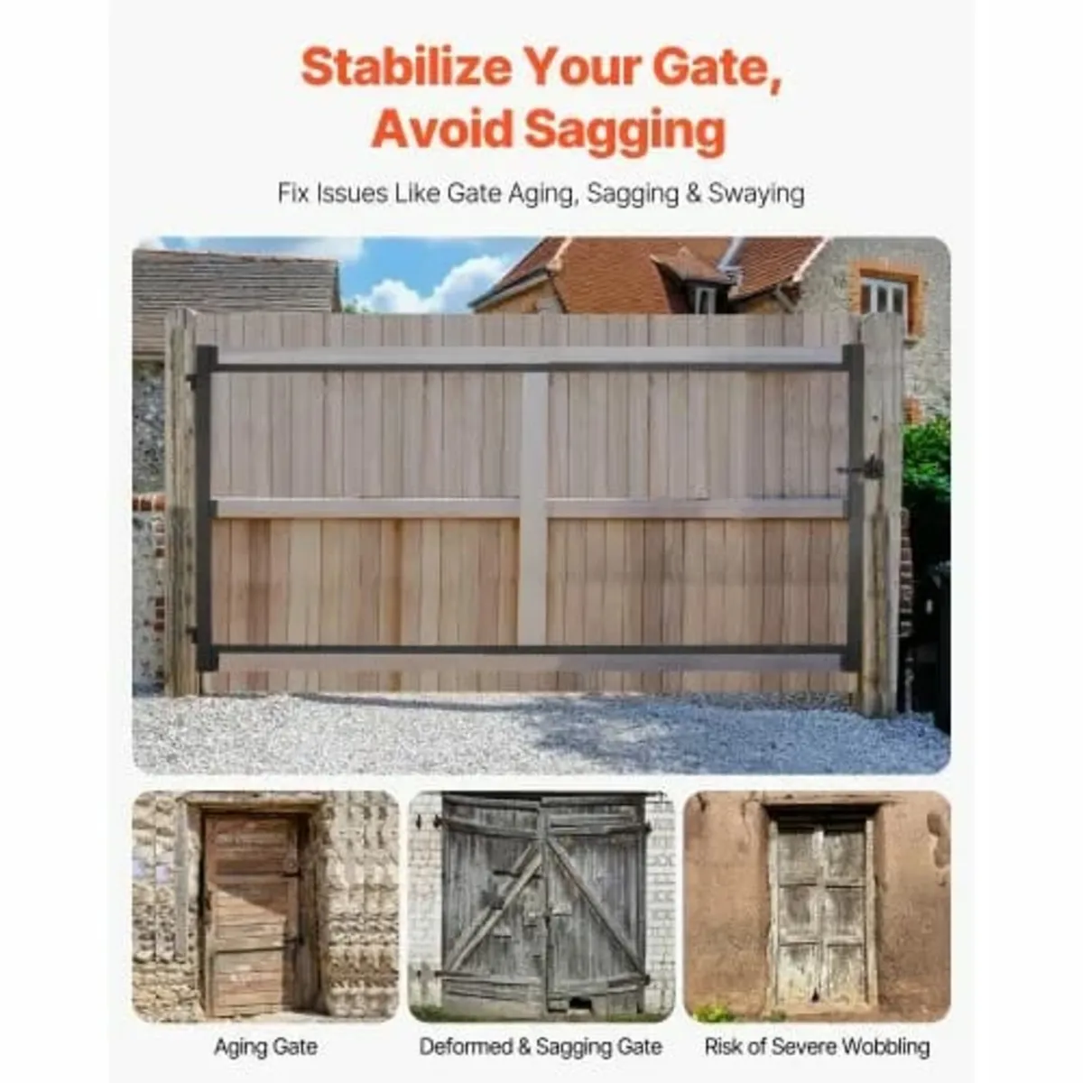 Gate Building Kit, Fits 60 to 96 in Wide Openings, - Image 4