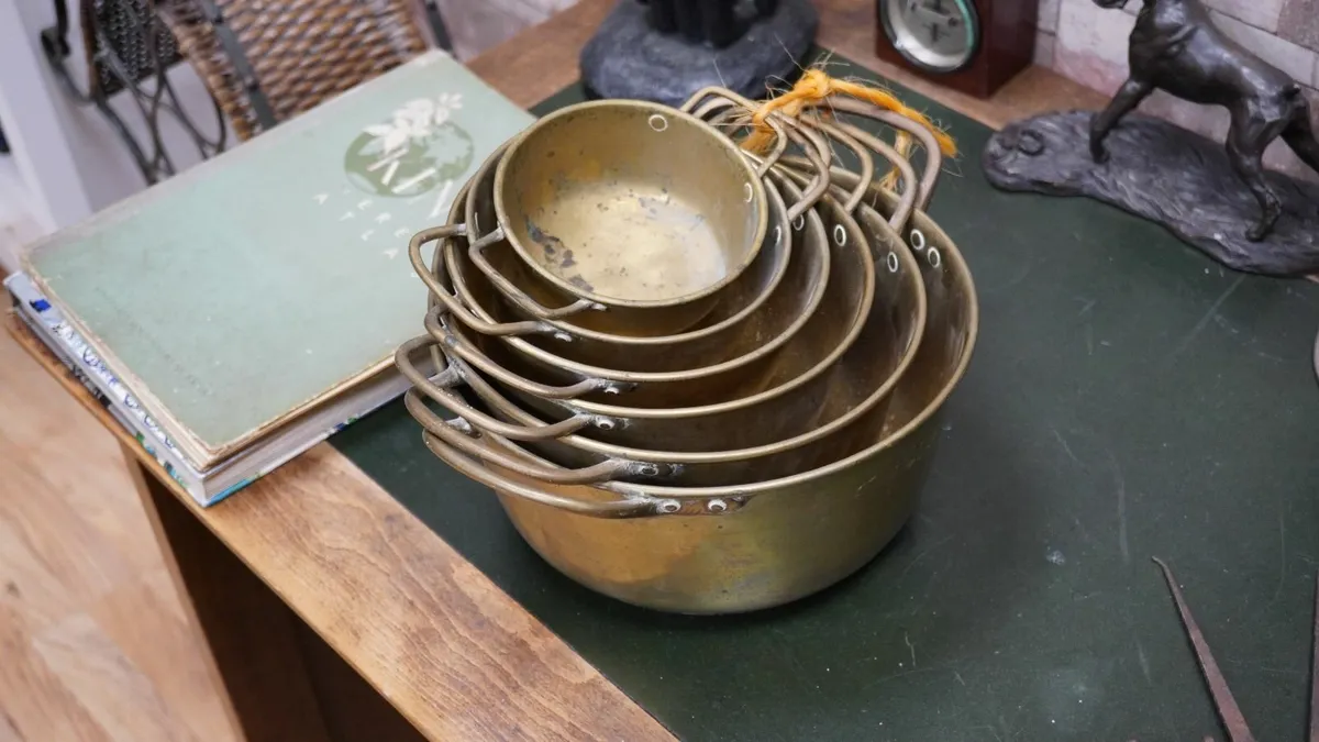 Solid Brass Nesting Bowl Set (6 Pieces) - Image 1
