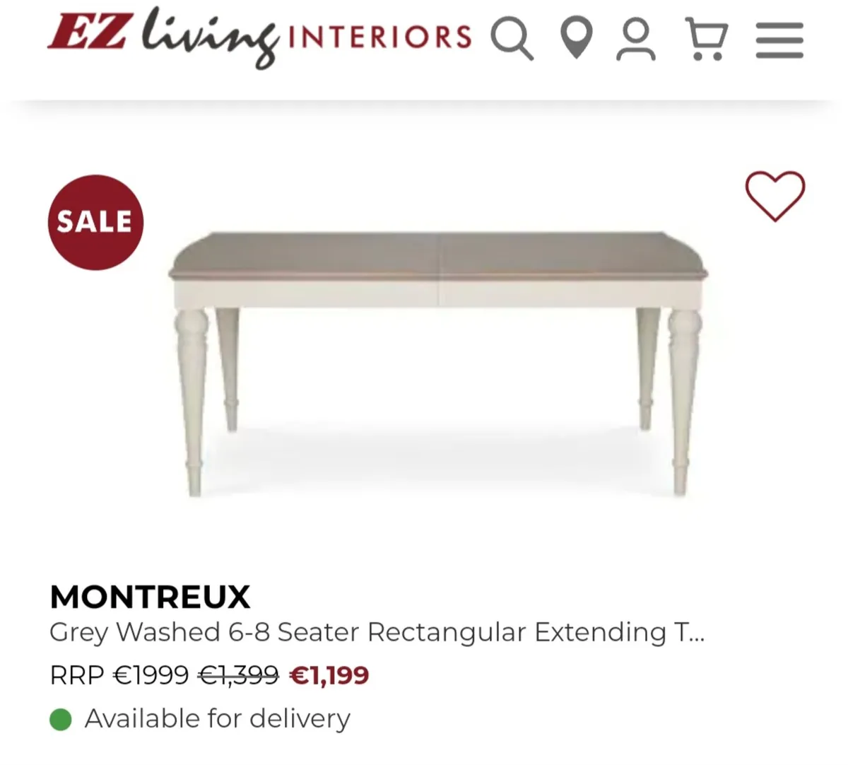 EZ LIVING Montreux Large Dining Table + 6 Chairs - Image 3