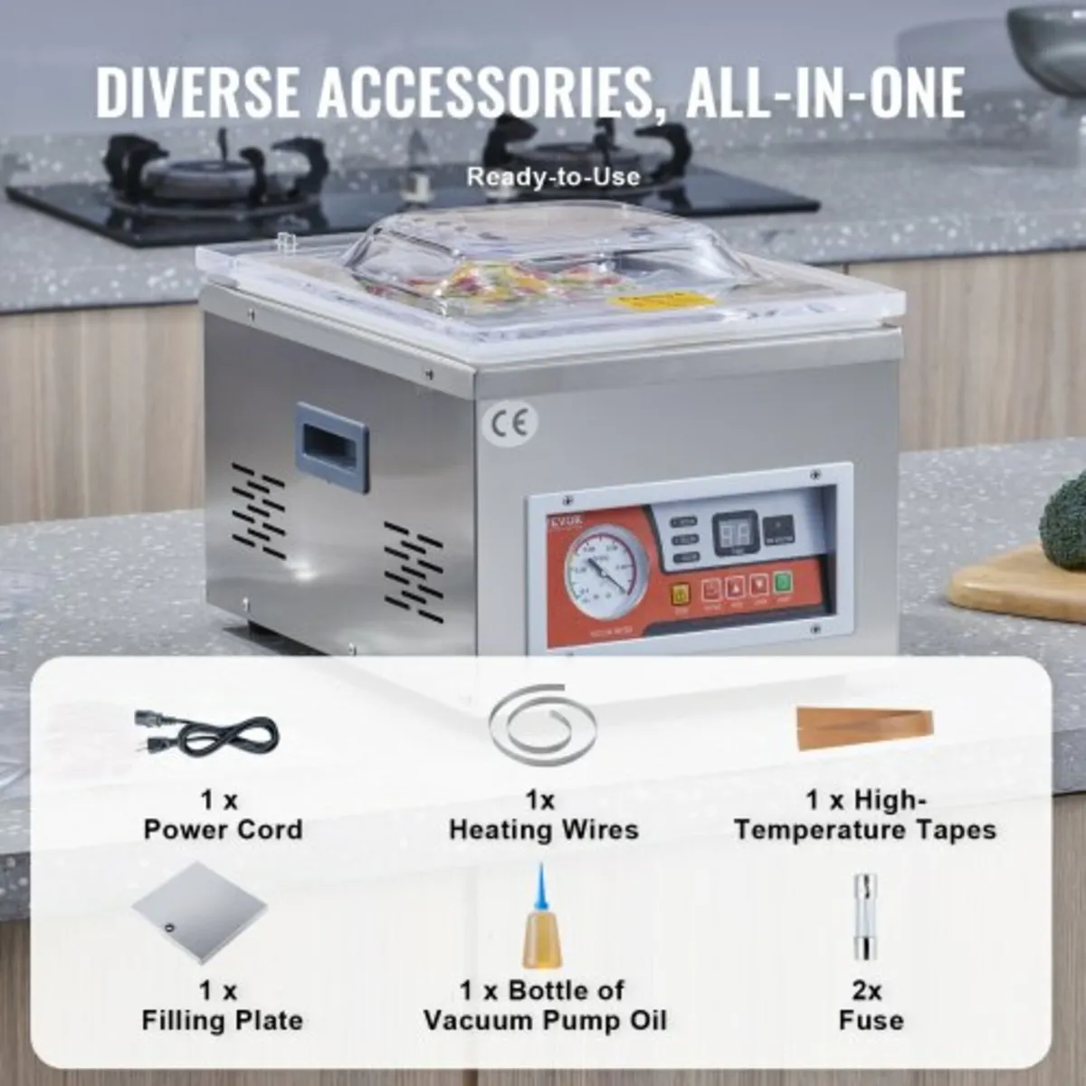 Chamber Vacuum Sealer, 260W Sealing Power, Vacuum - Image 4