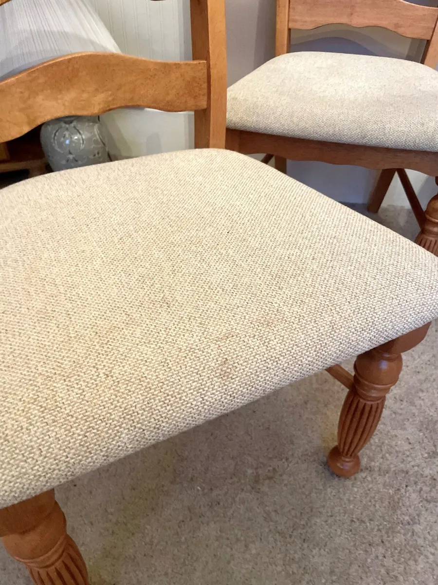 Solid wooden dining chairs – 5 available - Image 3