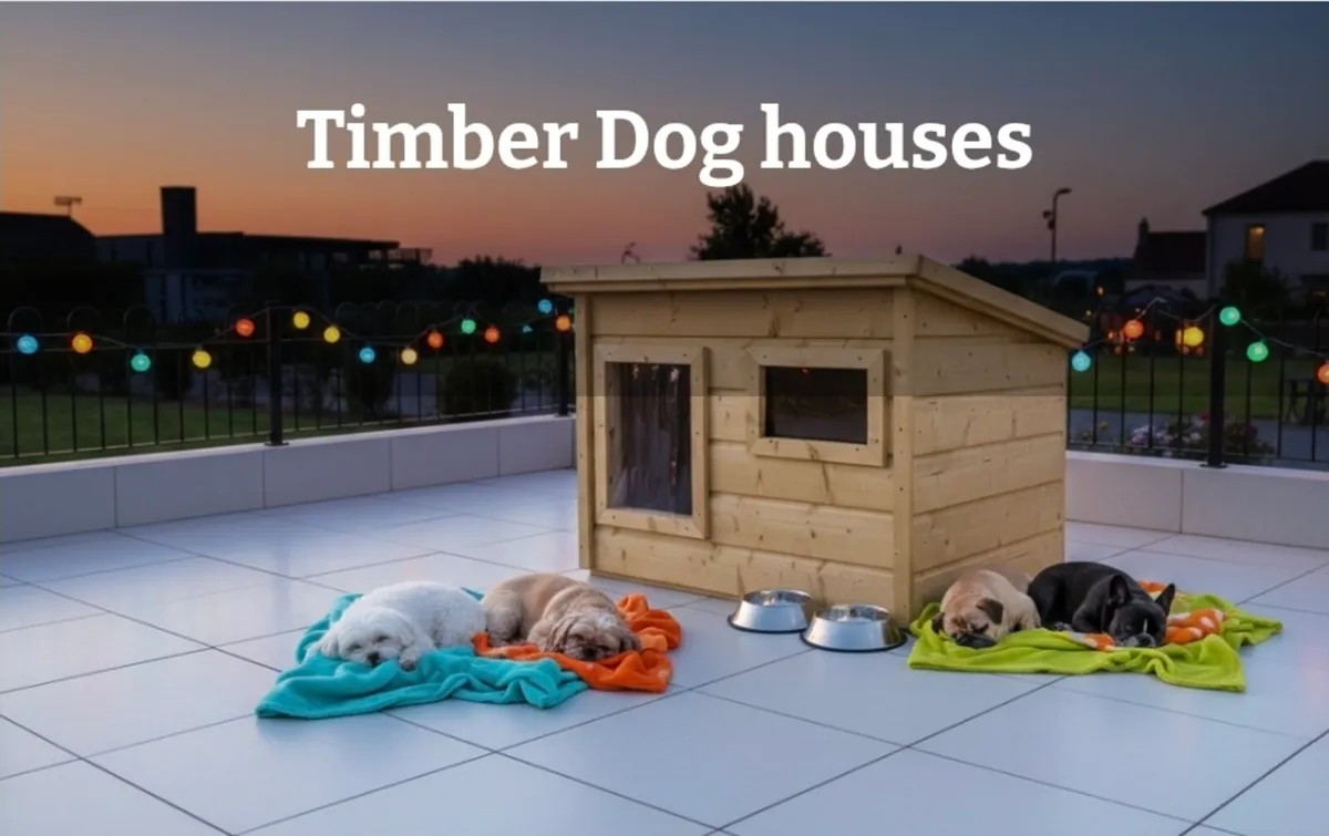 Large Timber Dog Kennels. - Image 1