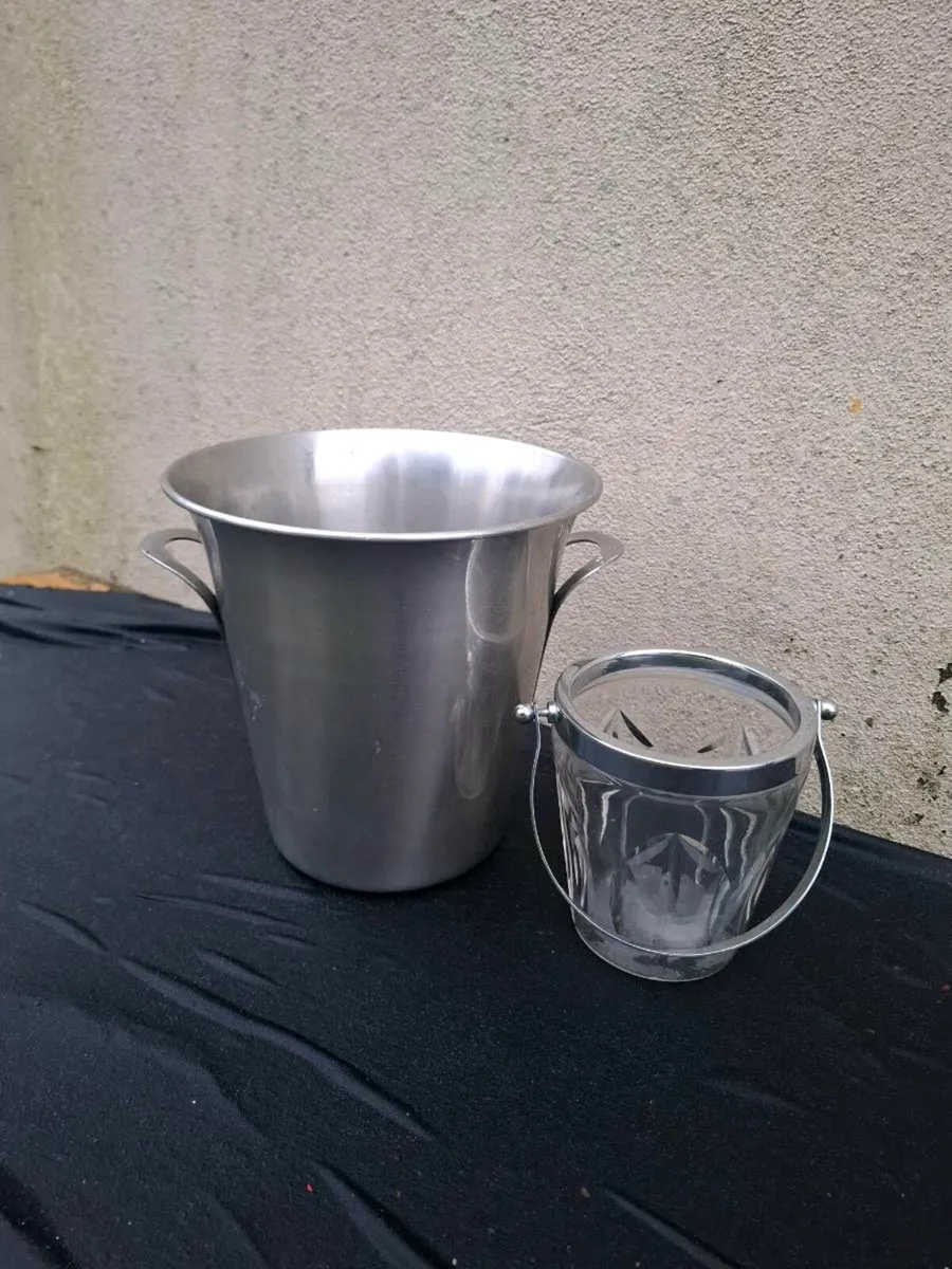 Champagne bucket and ice bucket