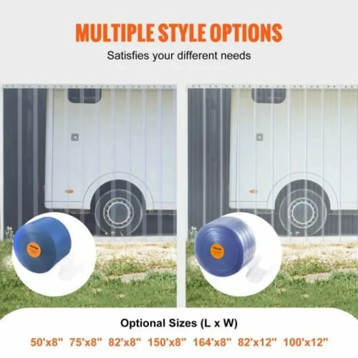 Strip Curtain PVC Door Curtain 2499.4 cm x 30.5 cm - Image 2