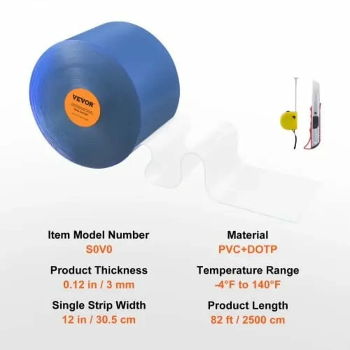 Strip Curtain PVC Door Curtain 2499.4 cm x 30.5 cm - Image 4