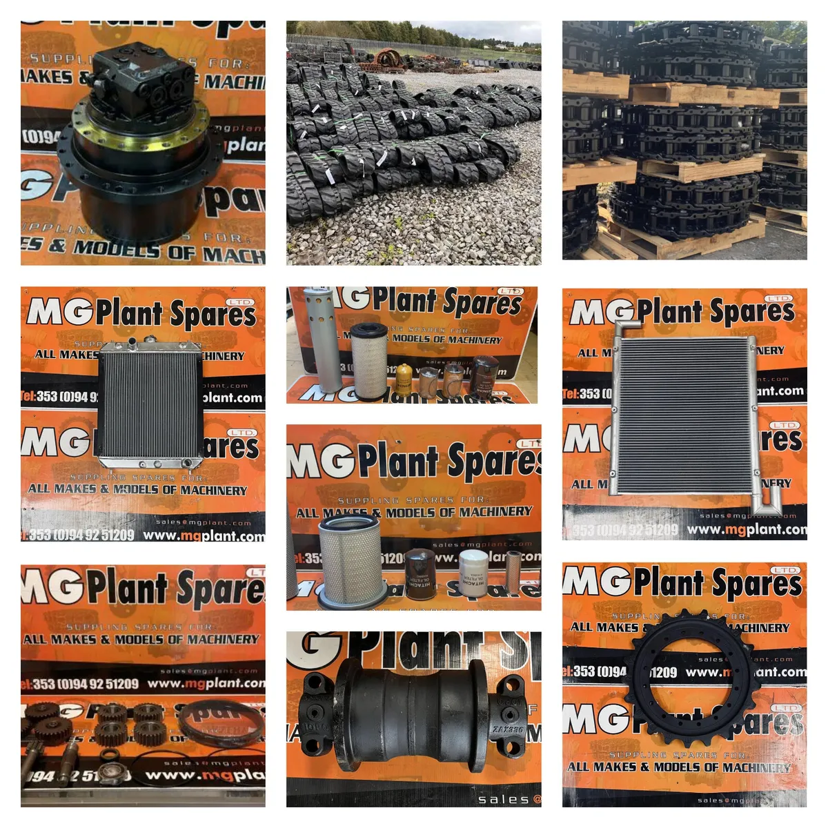 RUBBER TRACKS AND UNDER CARRIAGE PARTS