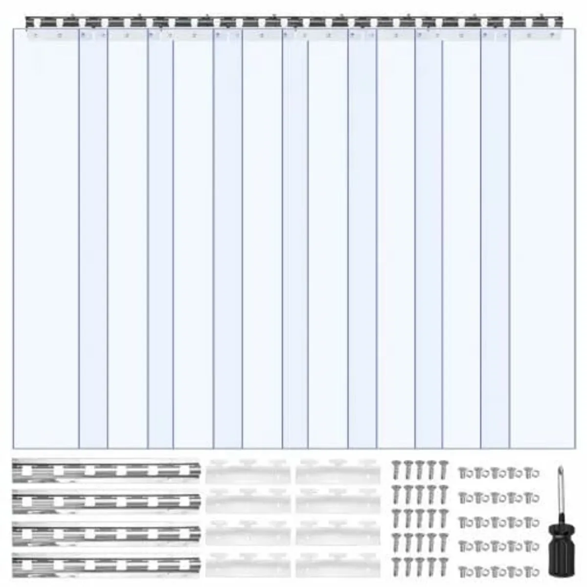 Strip Curtain PVC Door Curtain 121.9 cm x 243.8 cm - Image 1