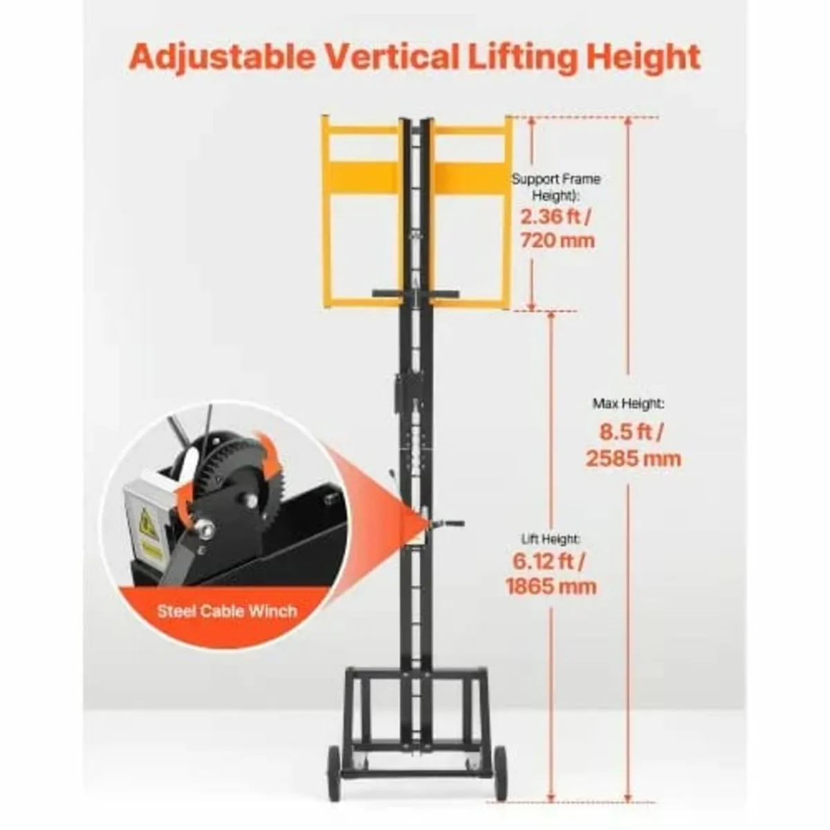 Drywall Lift, Heavy-Duty 68 kg Sheetrock Hoist for - Image 4