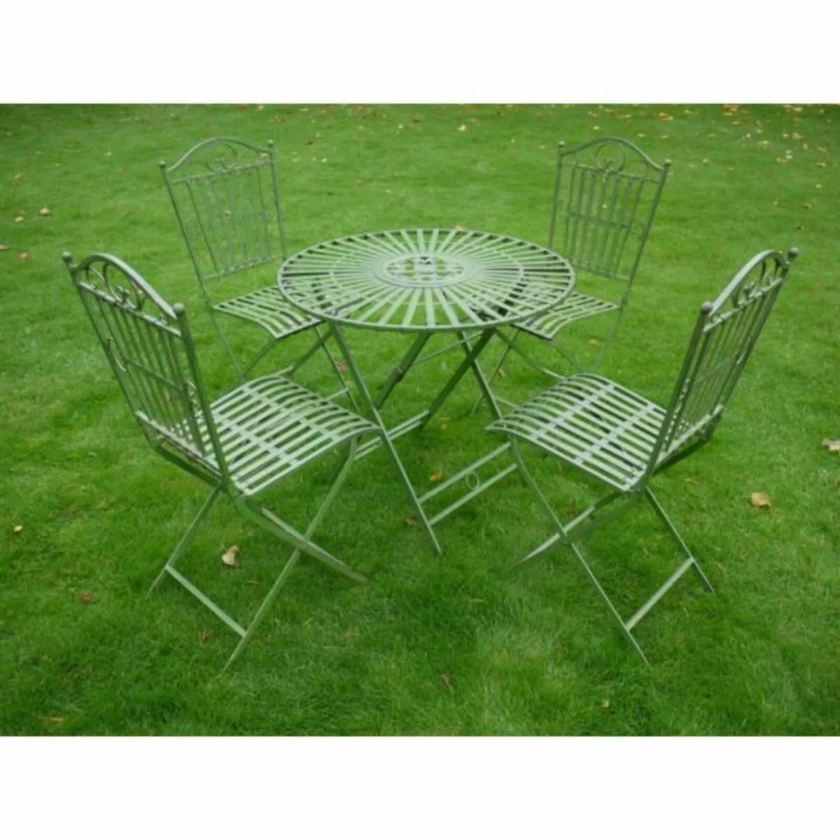 Four Seater table and chairs (Antique Green) – D24