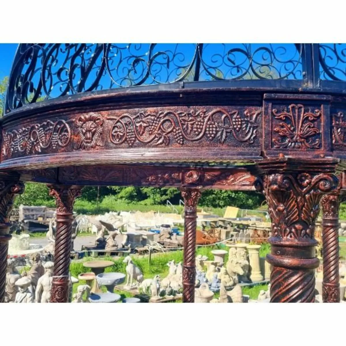 Cast Iron Tree Bench White CH-717-W - Image 1