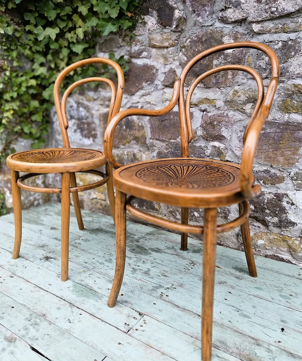 Antique Bentwood Chairs- Circa 1910 - Image 2