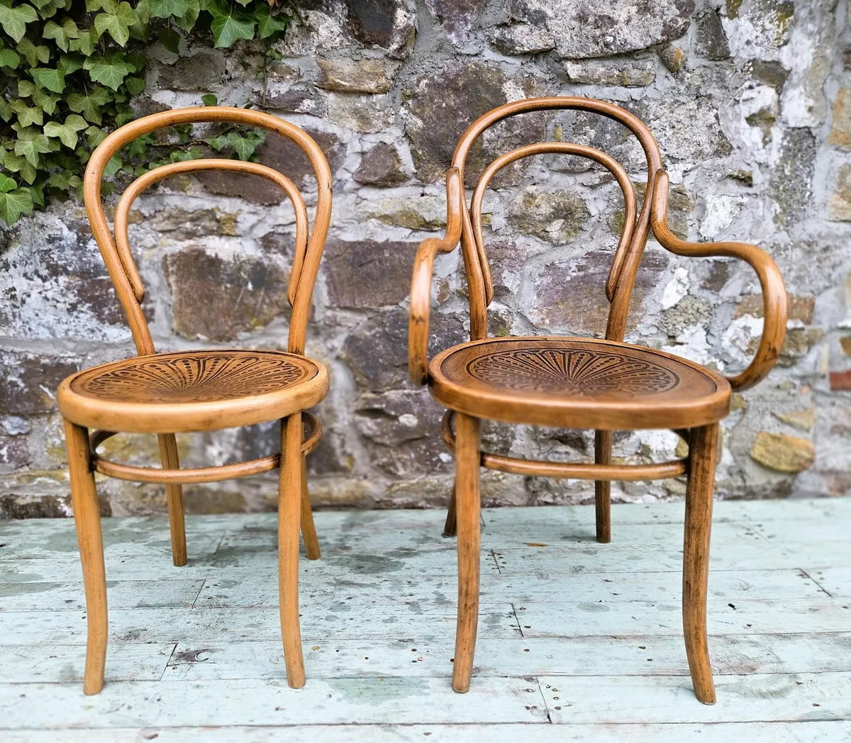 Antique Bentwood Chairs- Circa 1910 - Image 4