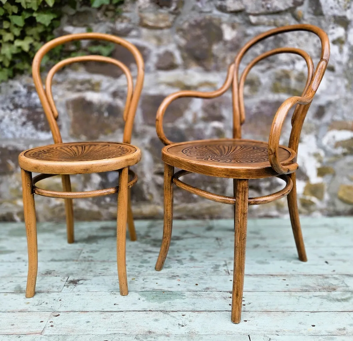 Antique Bentwood Chairs- Circa 1910 - Image 1