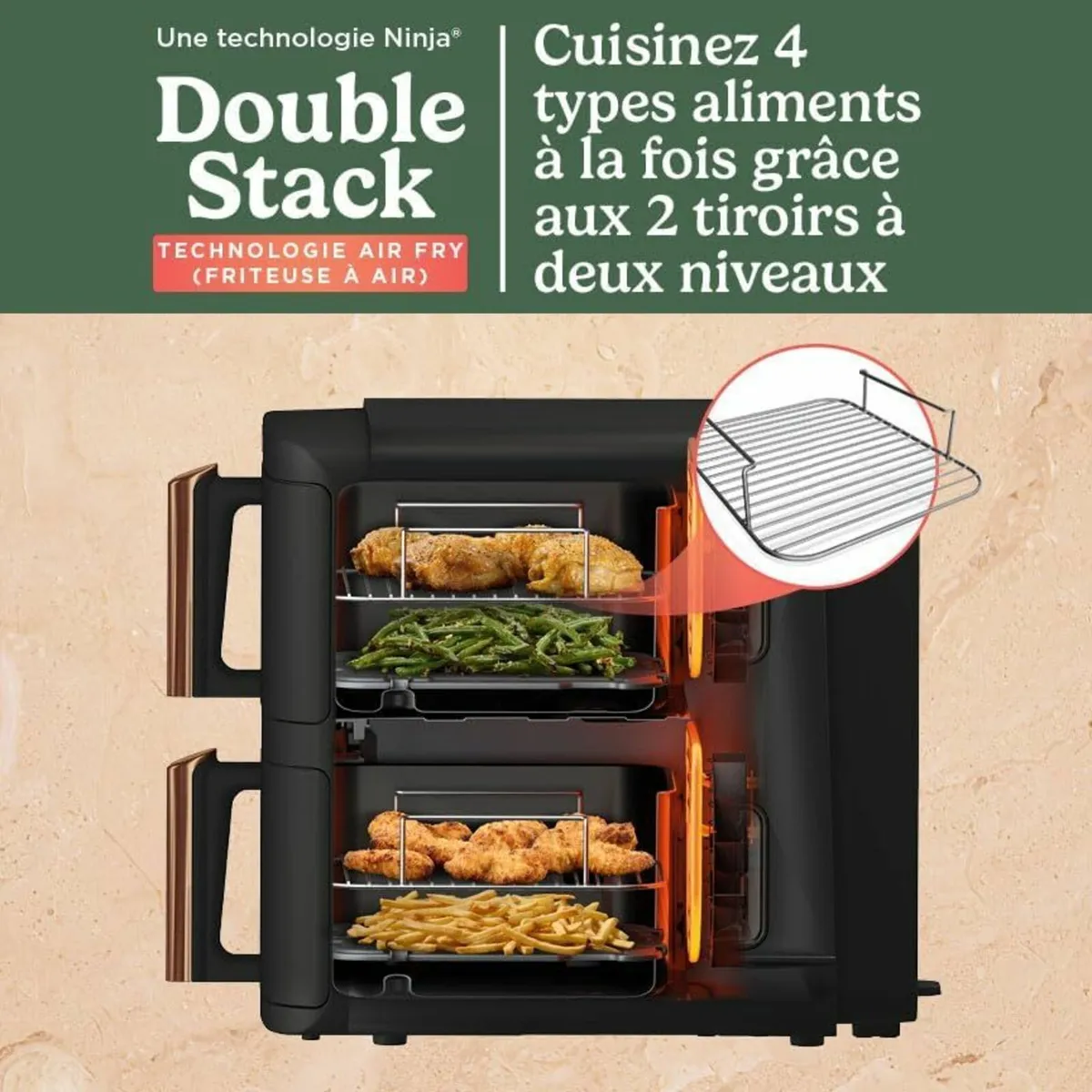 New: NINJA Double Stack XL Air Fryer 2 Vertical - Image 3