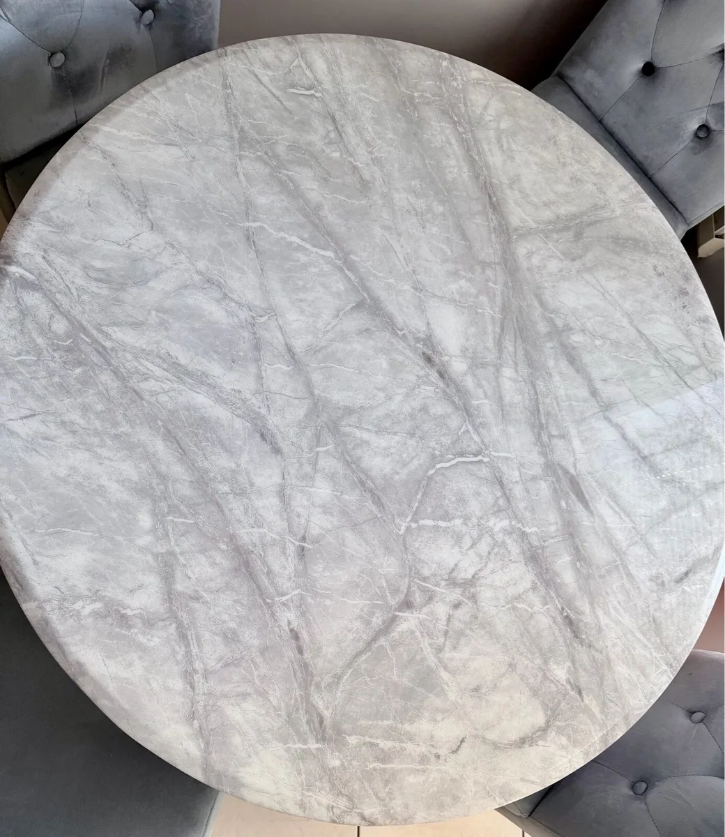 Marble Table & 4 Chairs - Image 4