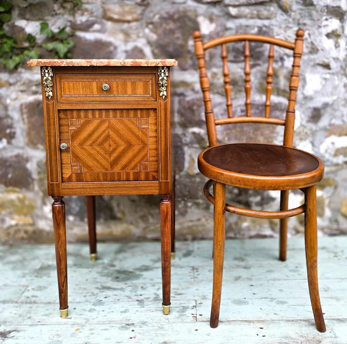 Vintage French Bedside Cabinet - Image 2