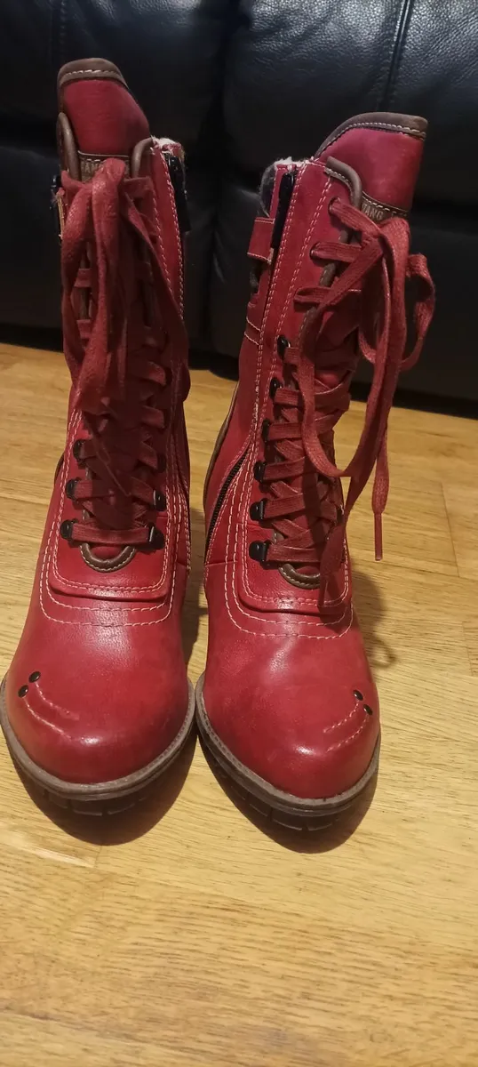 Red High Heel Boots - Image 2