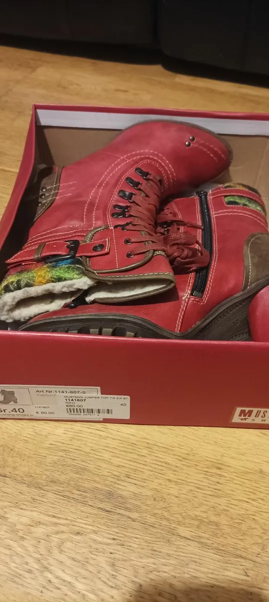 Red High Heel Boots - Image 4