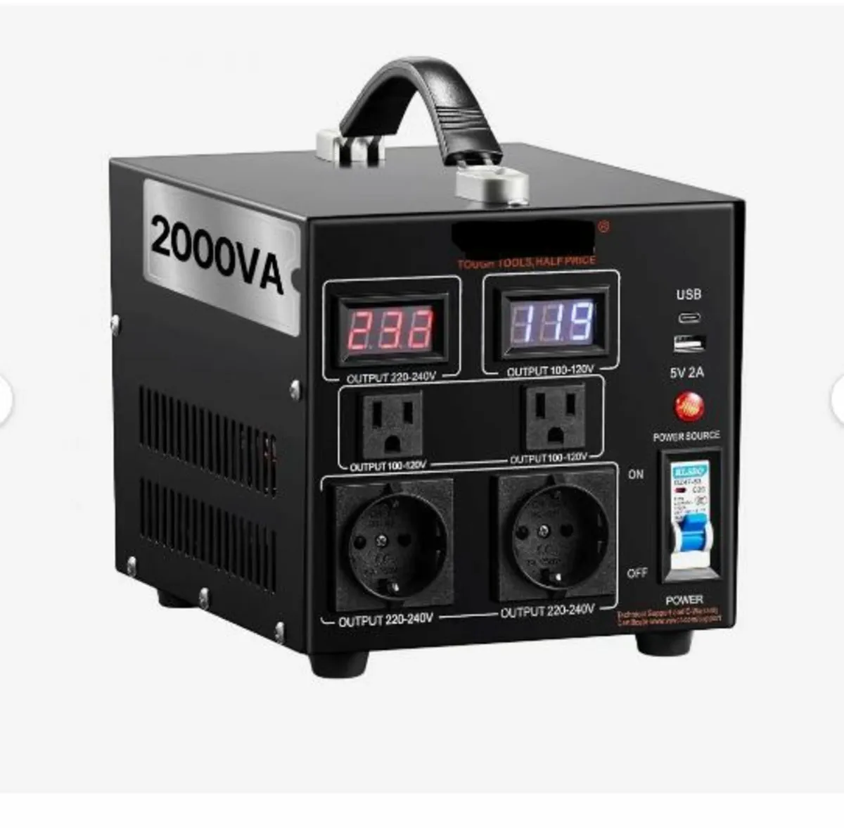 Voltage Converter Transformer, 2000VA - Image 1