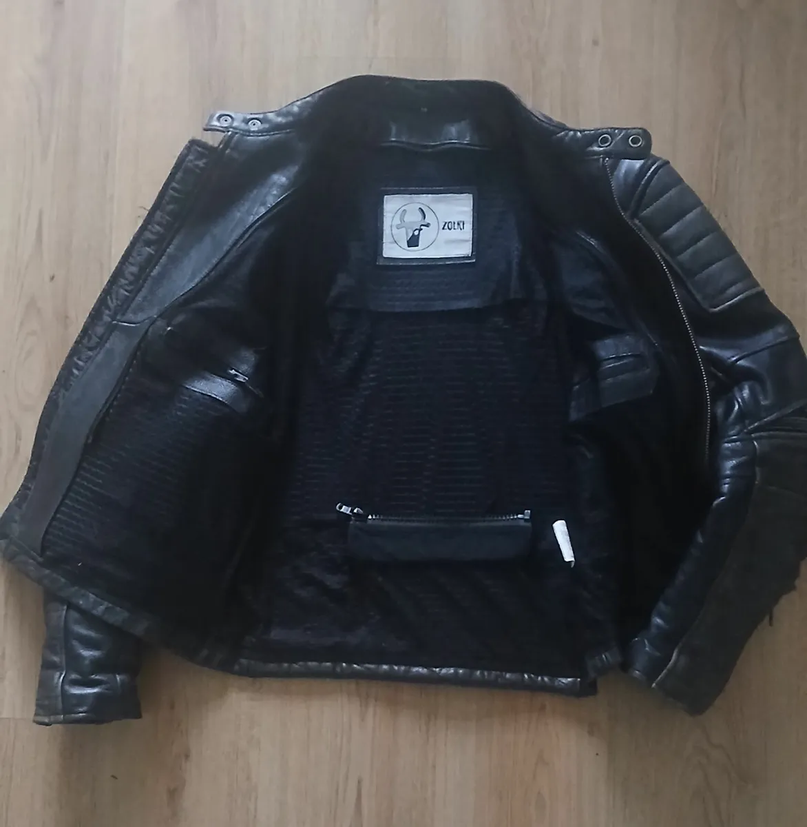 Vintage Leather Biker Jacket - Image 2