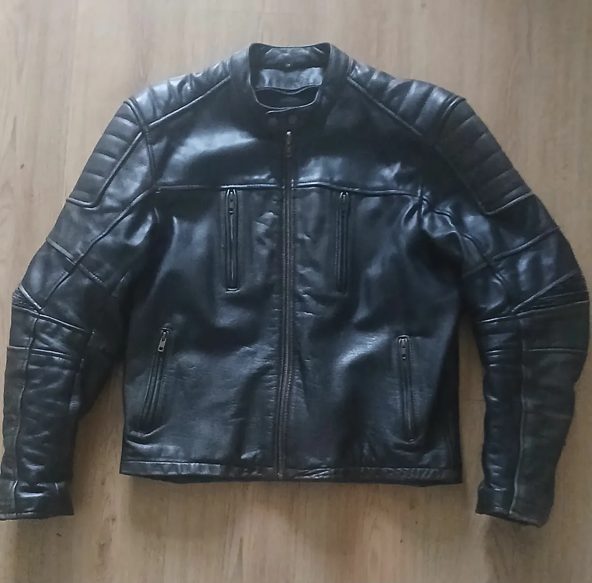 Vintage Leather Biker Jacket - Image 1