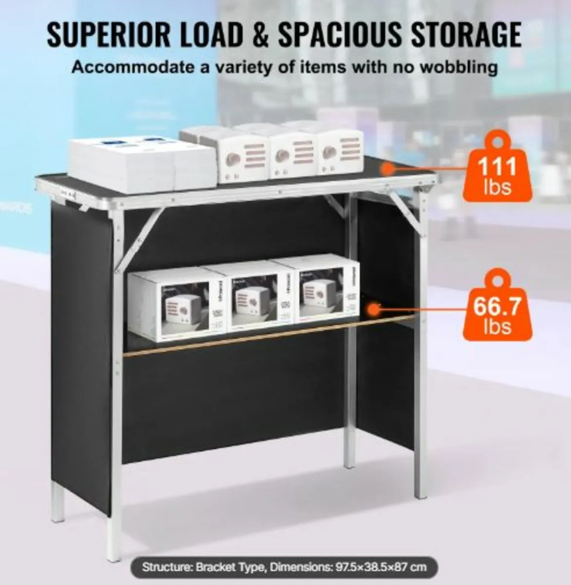 Portable Tradeshow Podium Table,97,5 ×38,5 × 87 cm - Image 3