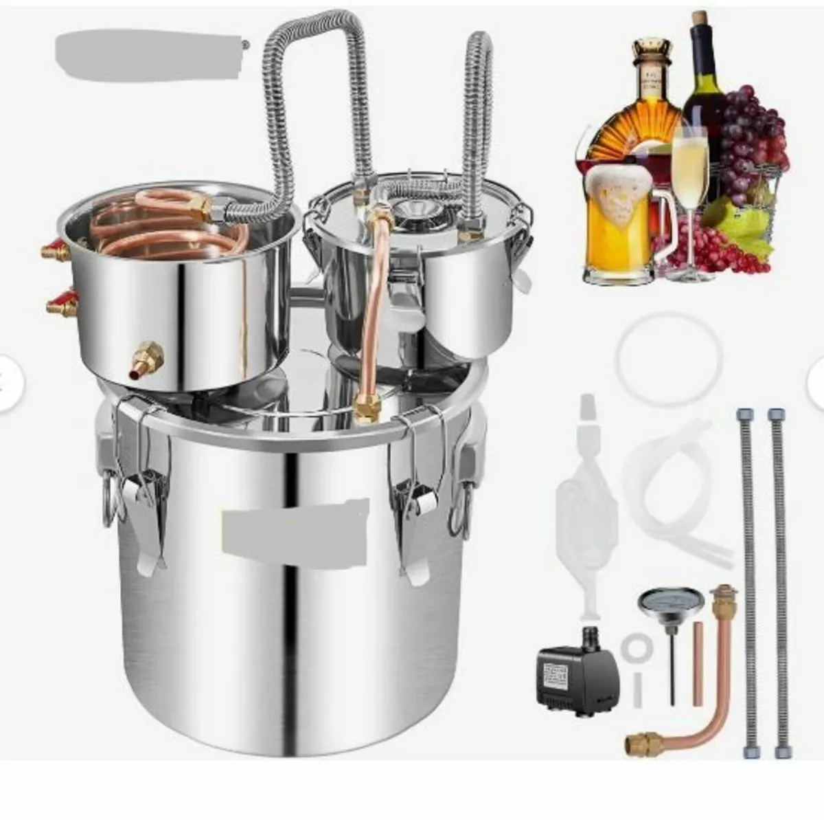 Alcohol Still, 50L SUS Water Alcohol Distiller - Image 1