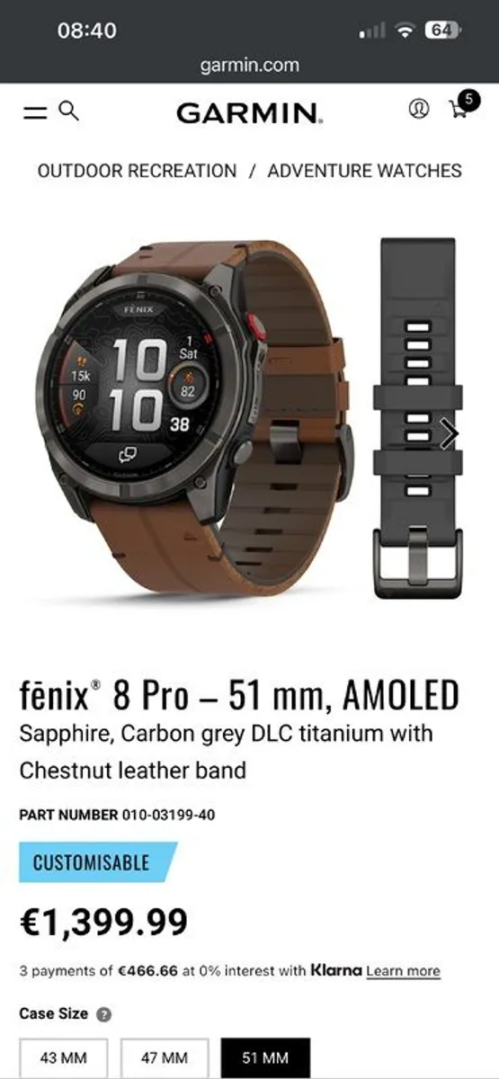 Garmin Fenix 8 PRO / 51mm / Sapphire and Titanium - Image 1
